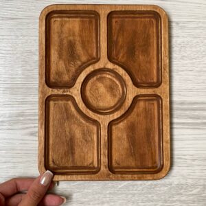 اردوخوری چوبی 5 خانه مستطیلی کد 072