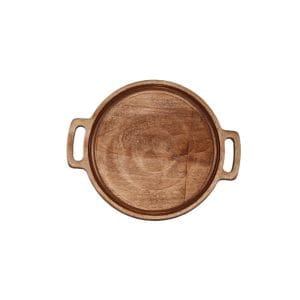 سینی سرو چوبی طرح دایره دسته دار 02 3