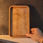 خرید سینی پذیرایی چوبی مستطیلی کافی شاپی 027