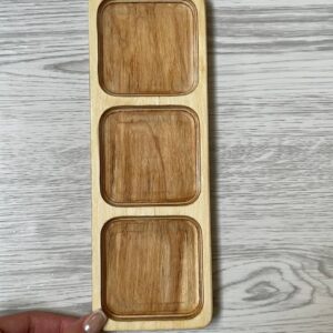 اردو خوری چوبی مستطیل 3 خانه 041