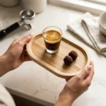 سینی چوبی سرو کافی شاپ و قهوه و اسپرسو و موکا