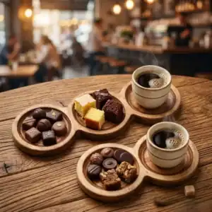 ست اردوخوری دایره 3 خانه و 2خانه چوبی