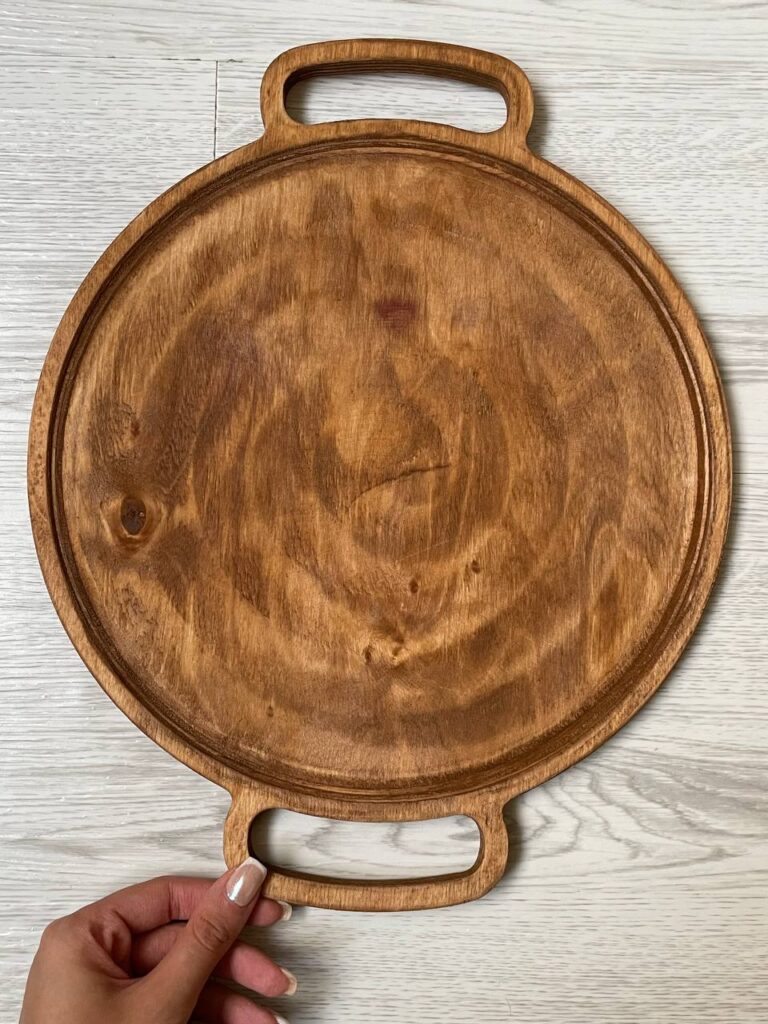 سینی دایره دسته دار چایی