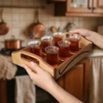 سینی چوبی پذیرایی سرو چایی و قهوه