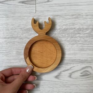 زیرلیوانی چوبی مدل گوزن 045