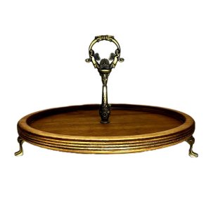 سرو پذیرایی چوبی دسته و پایه فلزی طرح دایره کد515