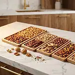 سینی چوبی 5 تیکه مستطیل رزیک وود