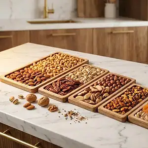 سینی چوبی 5 تیکه مستطیل رزیک وود