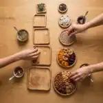 سینی چوبی 10 تیکه رِزیک وود