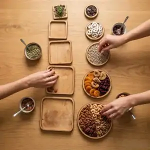 سینی چوبی 10 تیکه رِزیک وود