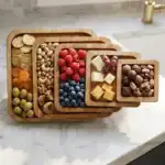 سینی 5 عددی مربع رزیک وود ضدآب و قابل شستشو